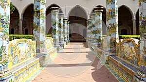 Santa Chiara cloister, Naples, Italy