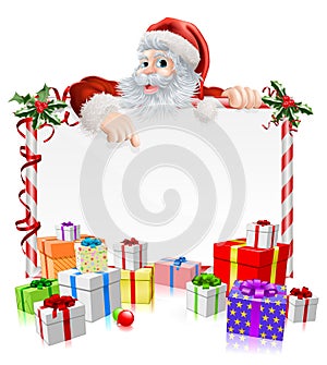 Santa Christmas Gifts Sign