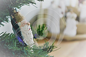 Santa Christmas Ornament Nativity Background photo