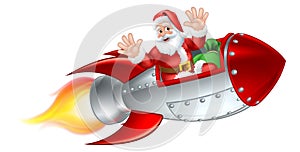 Santa Christmas Space Rocket Sled Ship Sleigh