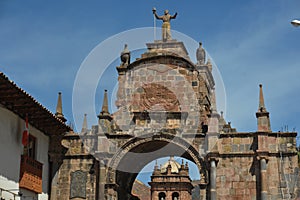 Santa Clara Arch in Cusco, Peru