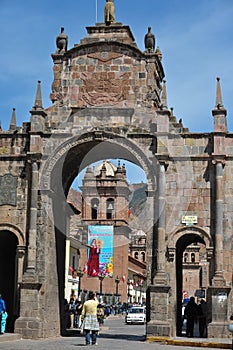 Santa Clara Arch in Cusco, Peru