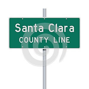 Santa Clara County Line road sign photo