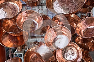 Copper pots in Santa Clara del Cobre Mexico