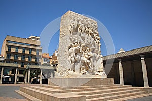 Santa Clara Square or plaza, sculpture tribute to castellon by Llorens Poy, Castellon de la Plana, Valencia Province, Spain photo