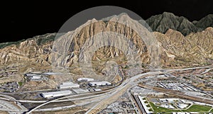 Santa Clarita California HD 3D rendering Satellite photo