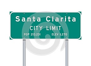 Santa Clarita City Limit road sign