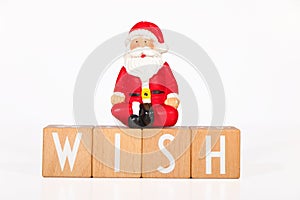 Santa Claus asking for wish.