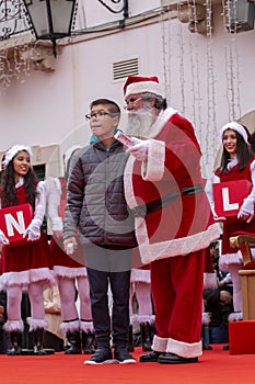 santa claus atending the audience