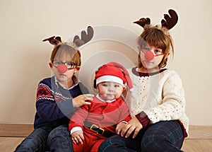 Santa Claus baby and siblings