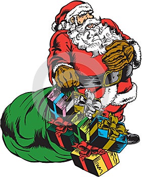 Santa Claus Bag Vector Illustration