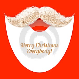Santa Claus beard and mustache, Christmas card