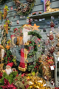 Santa Claus and beautiful Christmas decorations