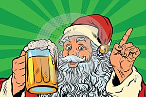 Santa Claus with beer