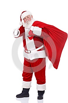 Santa Claus with big bag