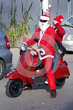 Santa claus bike parade 2011