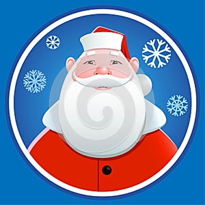Santa claus on blue background