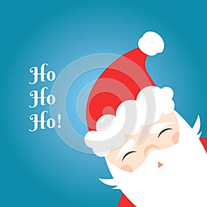 Santa Claus blue background