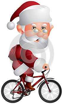 Santa Claus on the BMX Bicycle