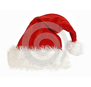 Santa claus cap on white