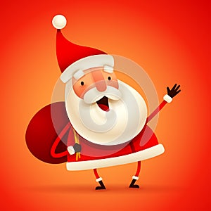 Santa Claus carrying a Christmas sack