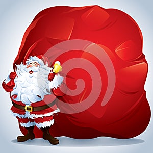 Santa Claus carrying a giant sack