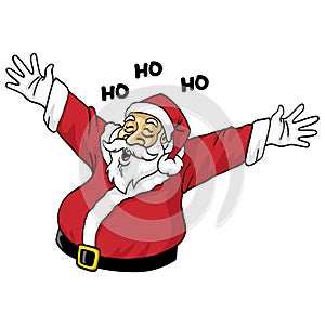 Santa Claus Cartoon Drawing Mascot Greeting Christmas Illustration
