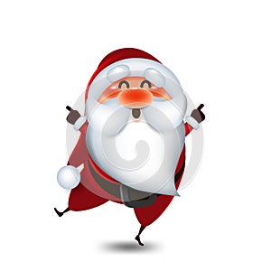Santa Claus cartoon in front of the white background Christmas elements for artwork banner greeting gift box holiday background ca