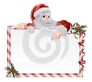 Santa Claus Cartoon Sign