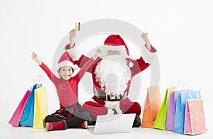 santa claus and child Christmas Online Shopping