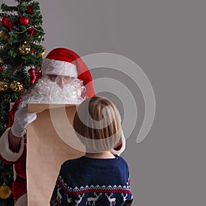 Santa Claus and child