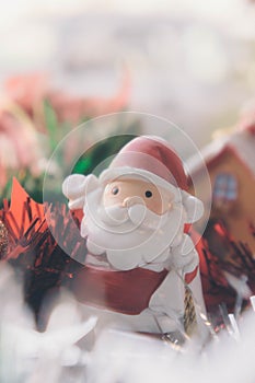 Santa claus and chirstmas background