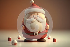santa claus christmas 3d-illustration. 3d rendering