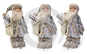 Santa Claus Christmas decoration  on white background, Clipping path included