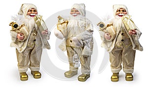 Santa Claus Christmas decoration  on white background, Clipping path included