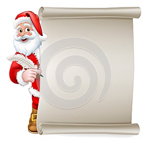 Santa Claus Christmas List Cartoon