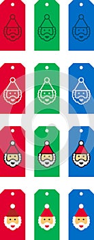 Santa Claus Christmas tags