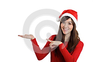 Santa Claus Christmas Woman pointing product