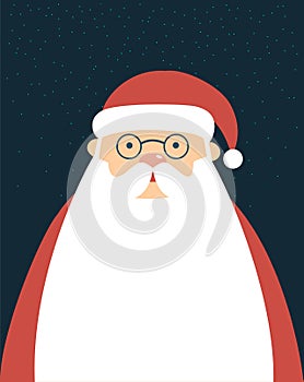 Santa Claus close up portrait cartoon style