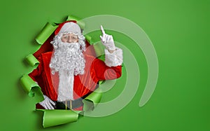 Santa Claus on color background photo