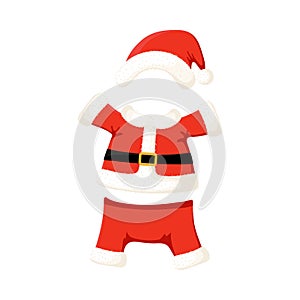 Santa Claus costume illustration on white background