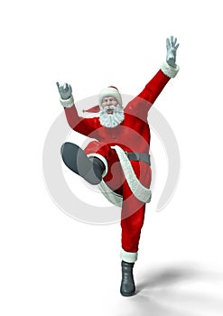 Santa claus dancing and grooving