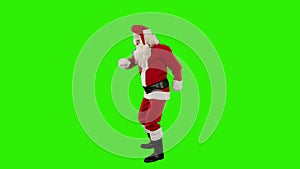 Santa Claus Dancing isolated, Dance 4, Green Screen