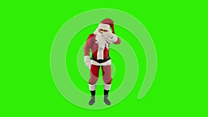 Santa Claus Dancing isolated, Dance 4, Green Screen Chromakey