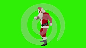 Santa Claus Dancing isolated, Dance 4, Green Screen, stock footage