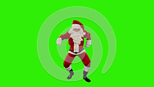 Santa Claus Dancing isolated, Dance 5, Green Screen, stock footage