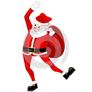 Santa Claus dancing vector