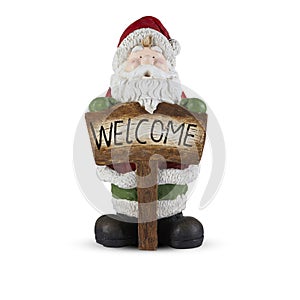 Santa Claus doll christmas decorations isolated white background with clipping path