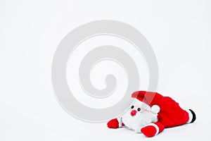 Santa claus doll on isolated on white background,Christmas decoration