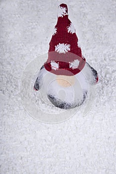 Santa Claus doll with snowy texture